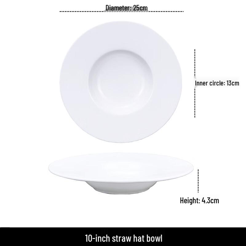 Qianxing Ceramic 10-inch Pasta & Soup Bowls, Set of 3