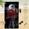 1pz Telo Mare D-Death Band Occhio Singolo Gigante Microfibra Asciugatura Rapida Old School Death Metal Asciugamano da Bagno per Piscina Spiaggia Viaggio