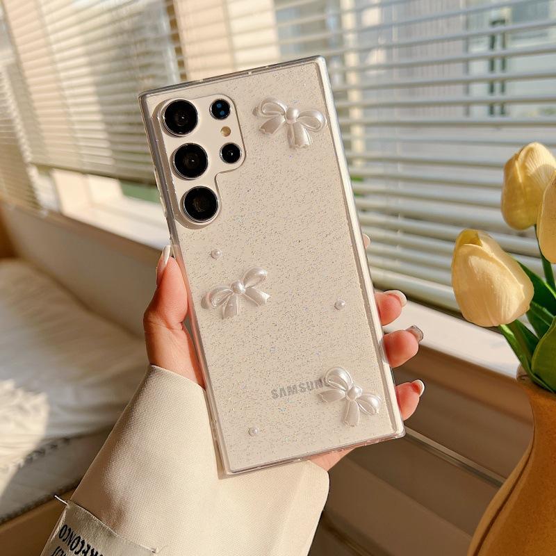 Epoxy Pearl Knot Crystal Butterfly Mobile Phone Case Samsung S11U/S11 +/S11/A11 1G/A11 Transparent