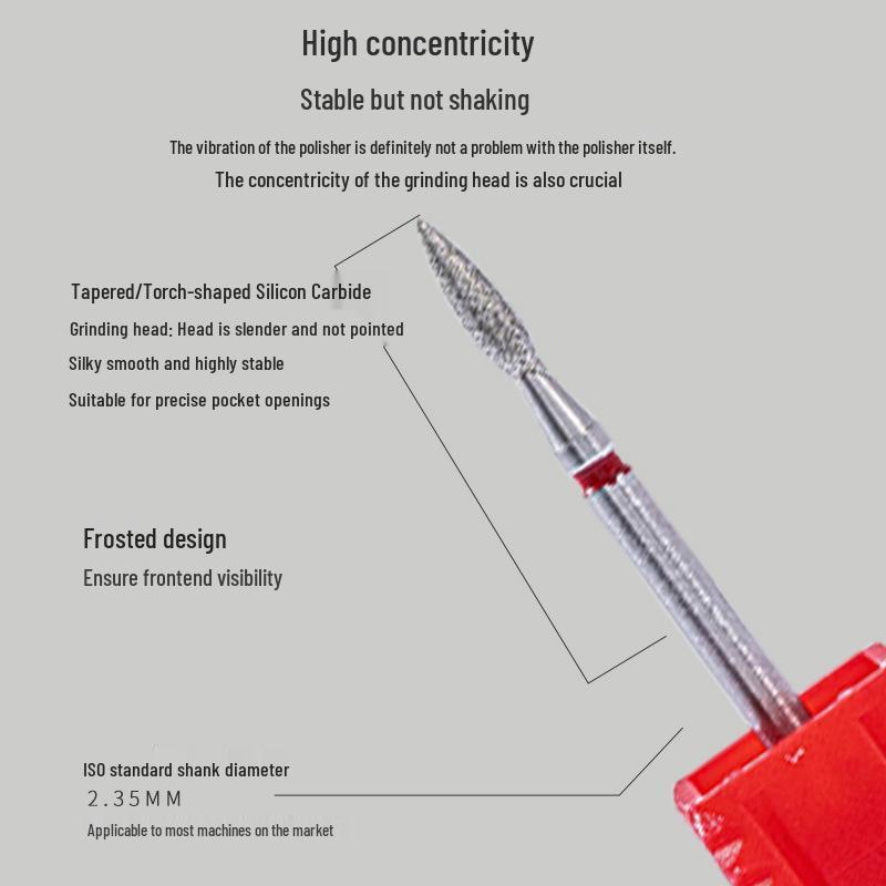 Russian Pre-Cut Diamond Abrasive Head for Manicures - Ideal for Natural Nails