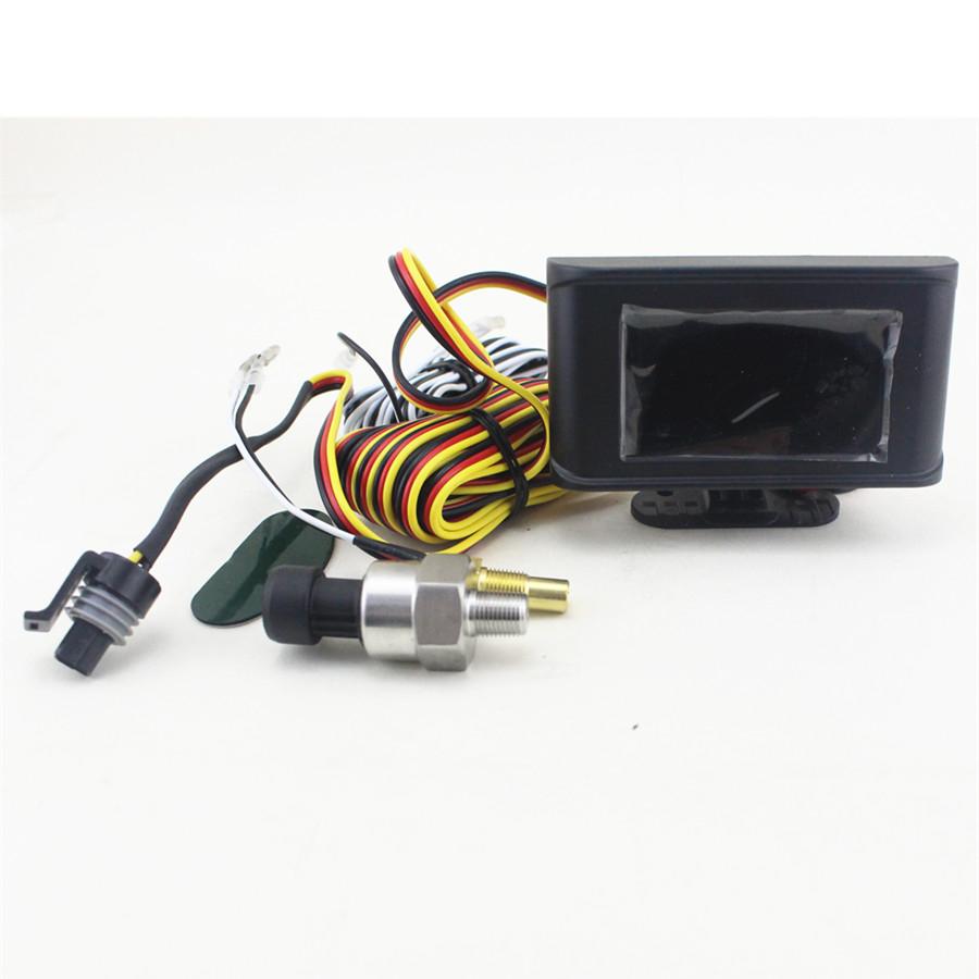 3 In 1 Digital LCD Car Voltmeter Water Temperature Temp Gauge Oil Pressure Meter
