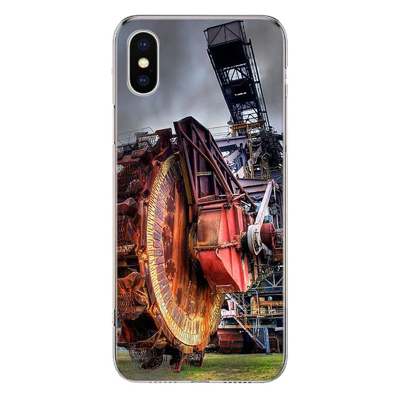 Excavating Machinery Bulldozer Man Phone Case For iPhone 11 12 13 Mini 14 15 Plus 17 Air 16 Pro Max 16E 7 8 SE 2020 Customized P