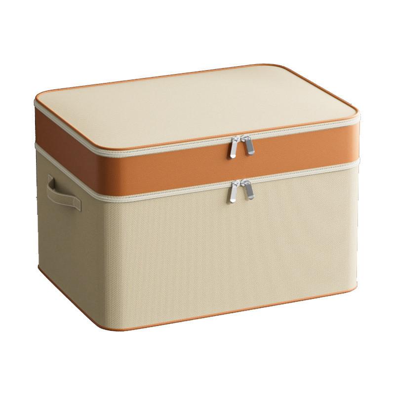 Multifunctional Clothing Storage Bin With Handle And Cover For Closet And Storage Room