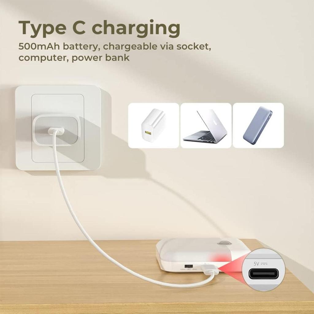 Motion Sensor Led Night Light Wireless Wall Square Usb Smart Rechargeable Magnetic 2-colors Bedroom Lights Corridor Hallway Lamp