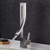 Bathroom Sink Faucet Single Handle Brushed Nickle Chrome Basin Mixer Tap Deck Mounted Tall Waterfall Brass Wash Basin Faucet