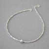 Korean Style Sparkling Irregular Silver Beaded Clavicle Necklace for Women