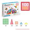 PicassoTiles 100 Piece Set 100pcs Magnet Building Tiles Clear Magnetic 3D Blocks Construction Playboards, Creativity Beyond Imagination, Inspirational