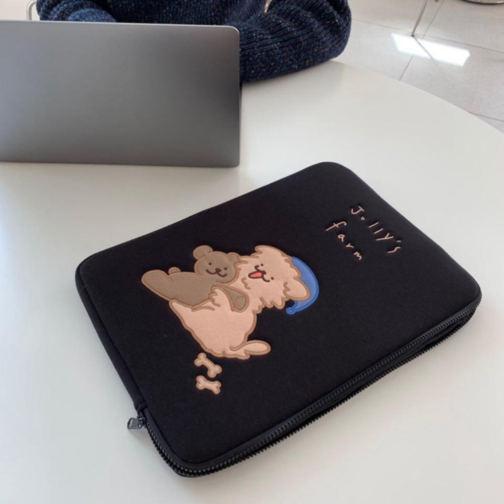 

Cute Tablet Bag 14 15 15.6 Inch Protective Computer Accessories Water-Resistant Shockproof Laptop Cover for MacBook/iPad/DELL/HP 14 Inch чорний