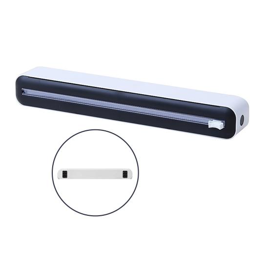 Yousheng Magnetic Plastic Wrap Cutter Wall-Mounted Slide Cutting Box for Foil Cling Film Built-In Dual Blades Space-Saving Safe Kitchen Organizer for