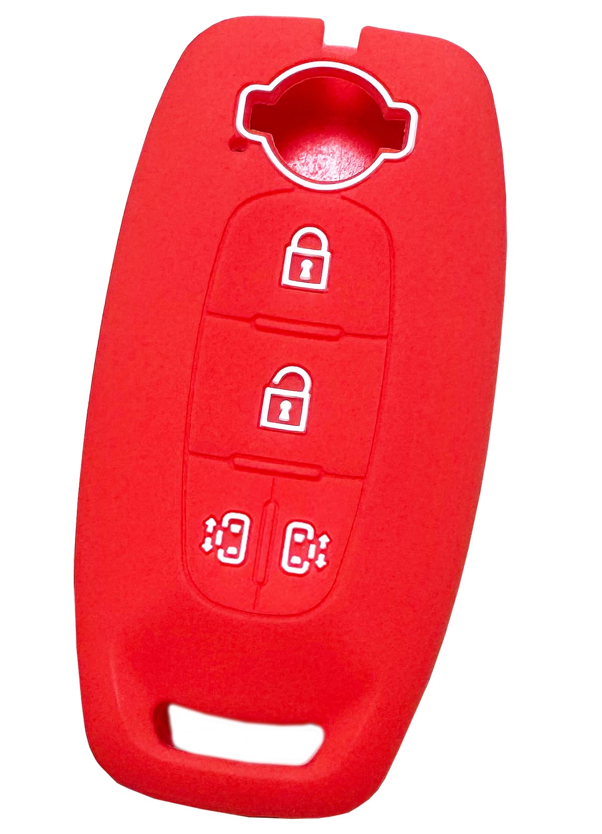 

Силиконовый чехол IKT для смарт-ключа автомобиля Nissan 4 кнопки / Serena (2023~) / красный