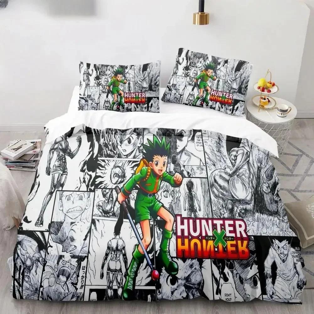Neues Japan Anime Hunter X Hunter Biscuit Krueger Bettwäsche-Set Bedrucktes Bettwäsche-Set Mit Kissenbezug Bettdeckenbezug Weich Einzel Doppel