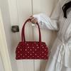 Women S Korean Style Polka Dot Underarm Handbag Casual Commuter Bag