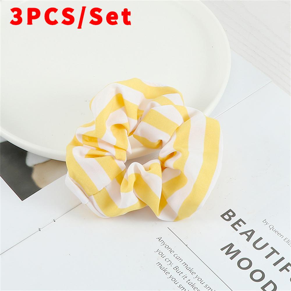 3PCS/Set Elastic Hair Bands Classic Stripe Rubber Band Tie Hair Accessories Gum For Girls Women Ponytail Holder Casual Headdress