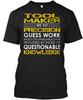Tool Maker We Do Precision Guess Work T-Shirt Unisex Size S To 4XL Unisex T-Shirt