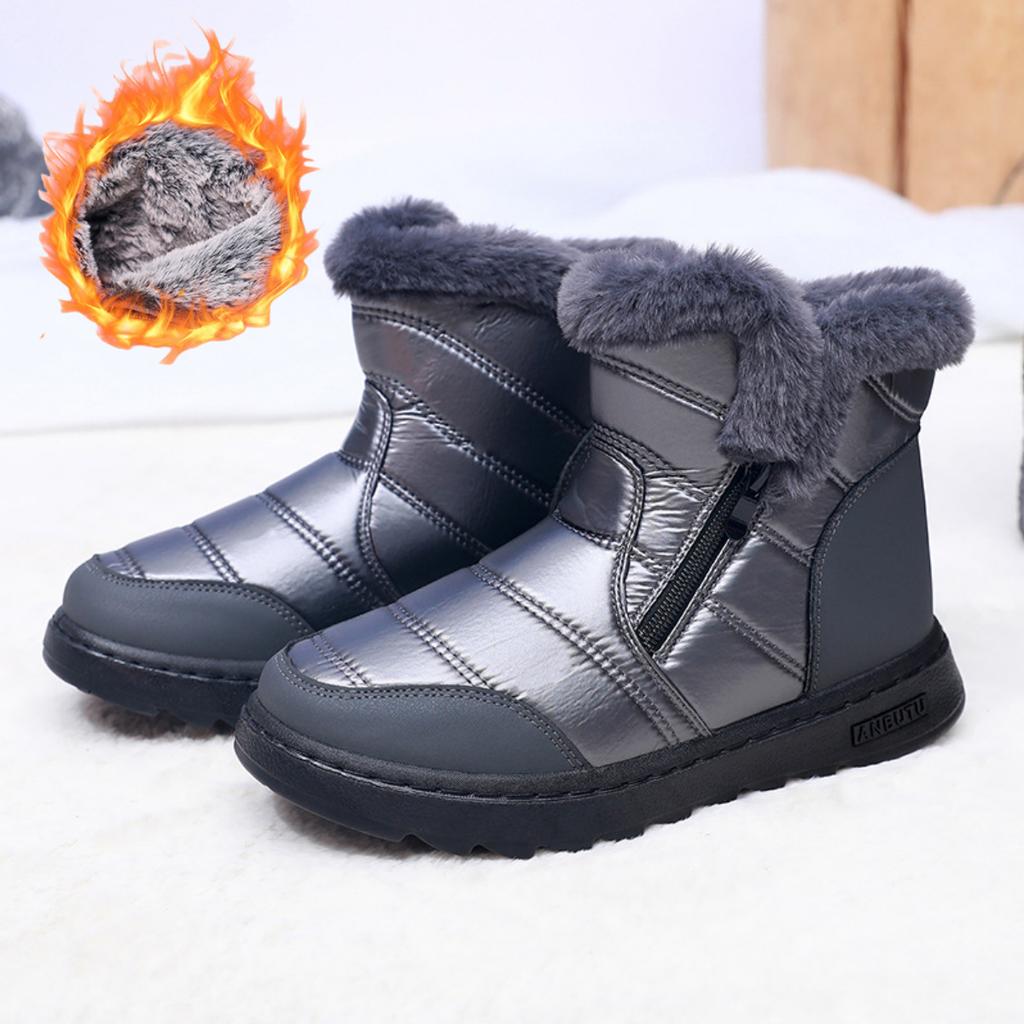2024 Winter New Women's Cotton Shoes with Thick Velvet, Waterproof and Warm Mom's Shoes, High Top, Anti Slip, Versatile Outdoor Snow Boots