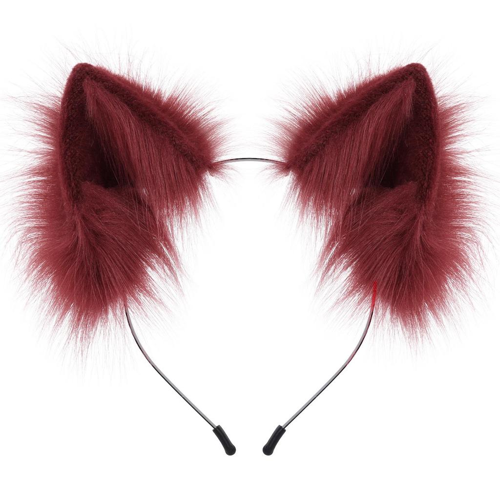 Realistic Handmade Plush Cat & Fox Ears Headband - Japanese Lolita Style Hair Accessories