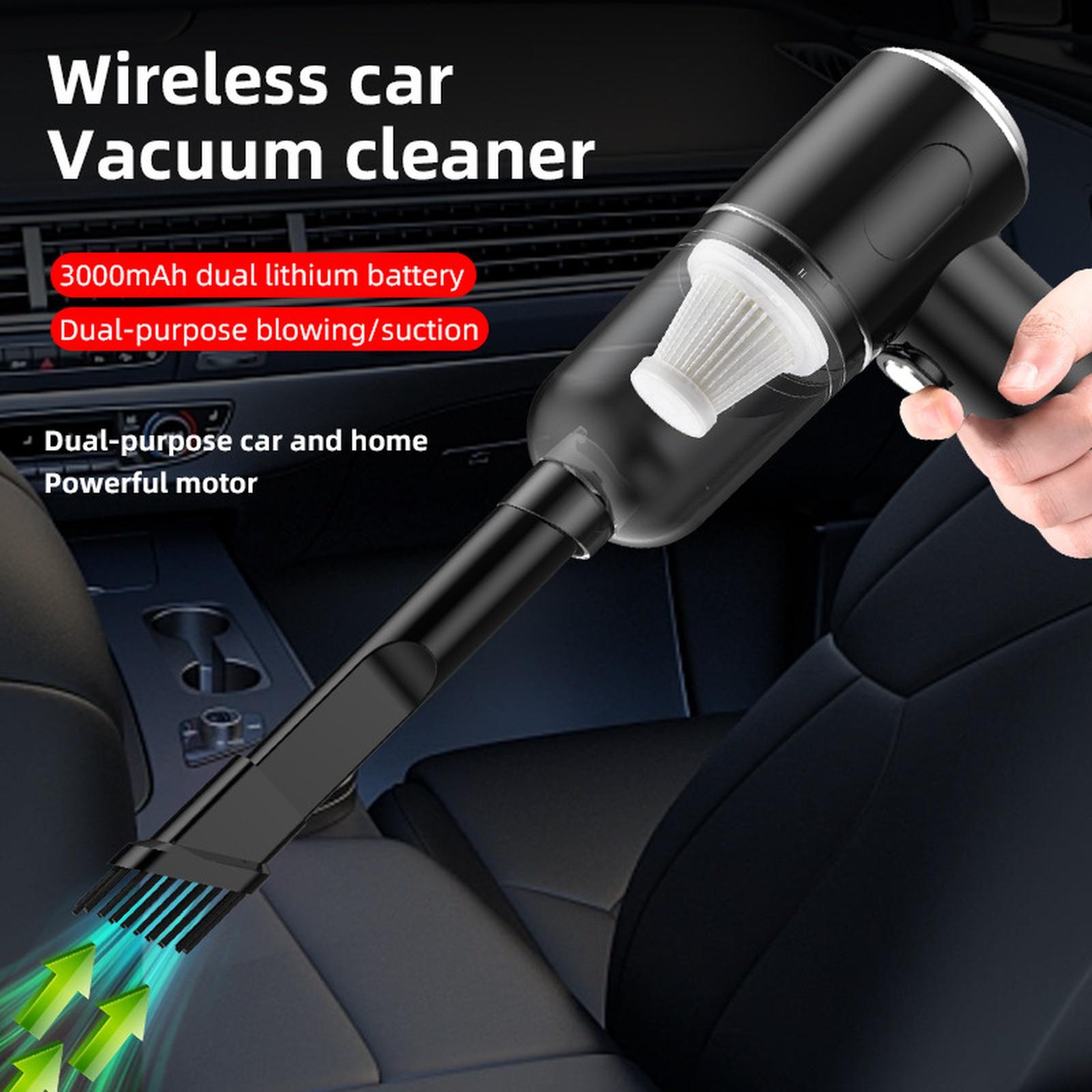 

Cordless Handheld Vacuum Cleaner Portable Car Vacuum with Blower & Light one size чёрный