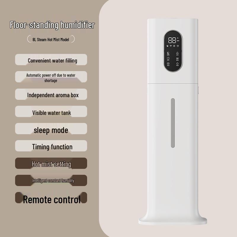 8L Smart Silent Humidifier & Purifier for Home and Nursery with Sterilization Hot Mist