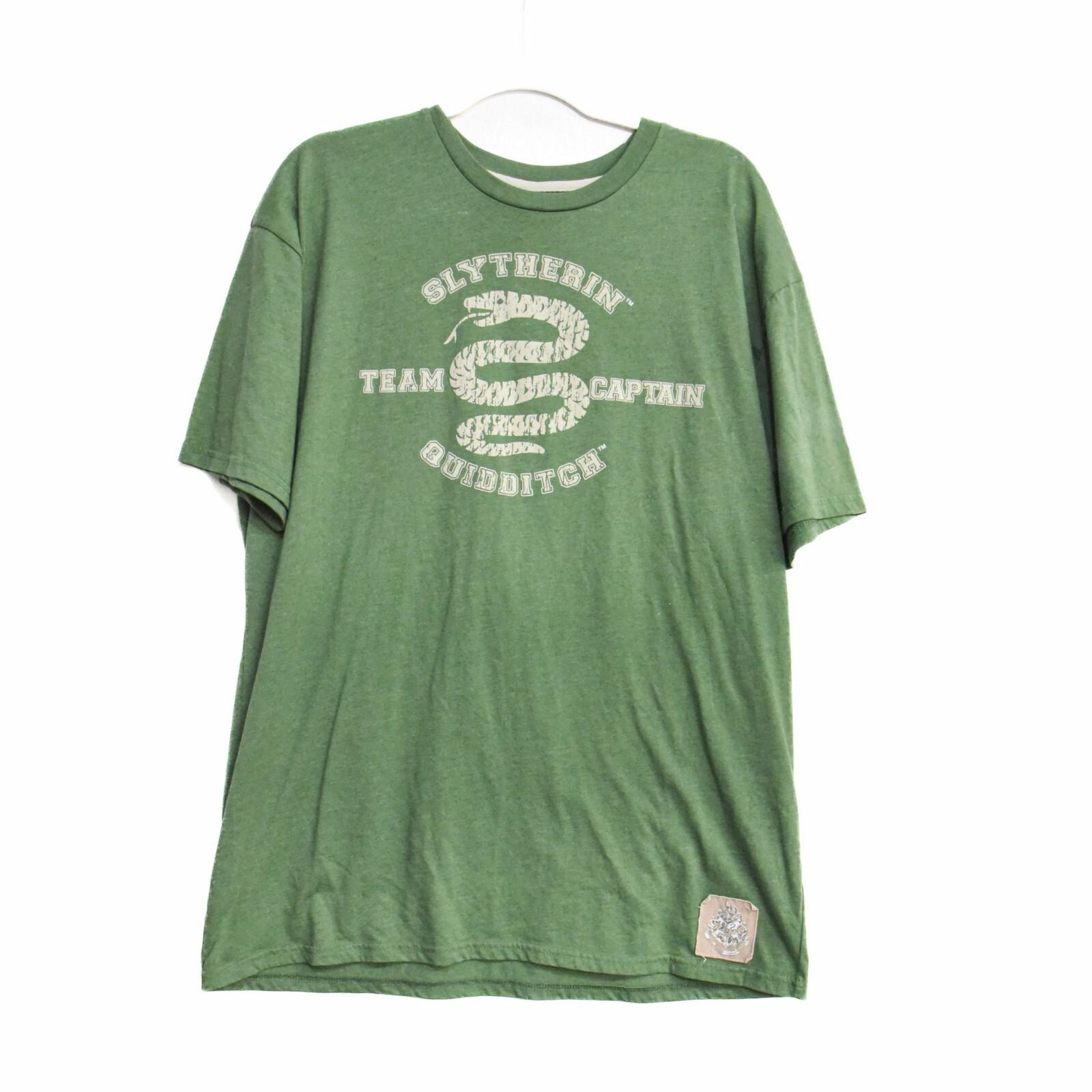 The Wizarding World Of Harry Potter Mens Green Polycotton T-Shirt Crew Neck XL S