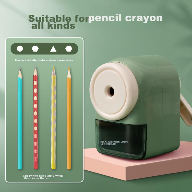 M&G (M&G) Stationery Hand-Crank Pencil Sharpener Automatic Lead-Feeding Student Pencil Sharpener Pencil Sharpener APS906M3 [Recommended by Qisijun]