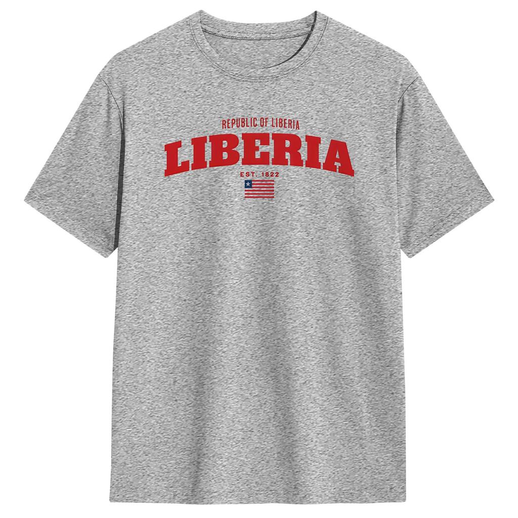 Men Liberia Independence Day T Shirt 100 Cotton Clothing Funny Short Sleeve Crewneck Tee Shirt 6xl Tshirt