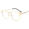 Trend Full Frame Metal Flat Mirror Square Frame Optical Glasses Personalized Retro Round Face with Myopia Glasses