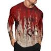Halloween Print Raglan Sleeve Men's Long Sleeve Top