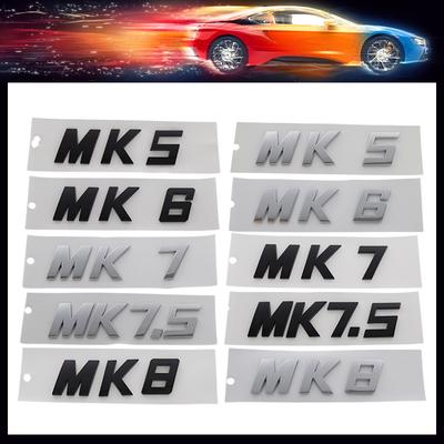 Lettres 3D Premium MK5 MK6 MK7 MK8 MK7.5 pour Allemagne Deutschland SUV Voiture Tout-Terrain Capot Moteur Aile Coffre Arrière Décalcomanie Emblème Badge Autocollant