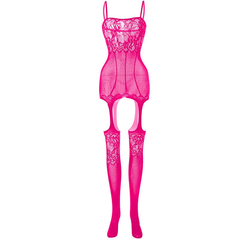 Sexy Burst Models Erotic Lingerie Female Foreign Trade Open Gear Body Stockings Large Size See-through Erotic Net Clothes