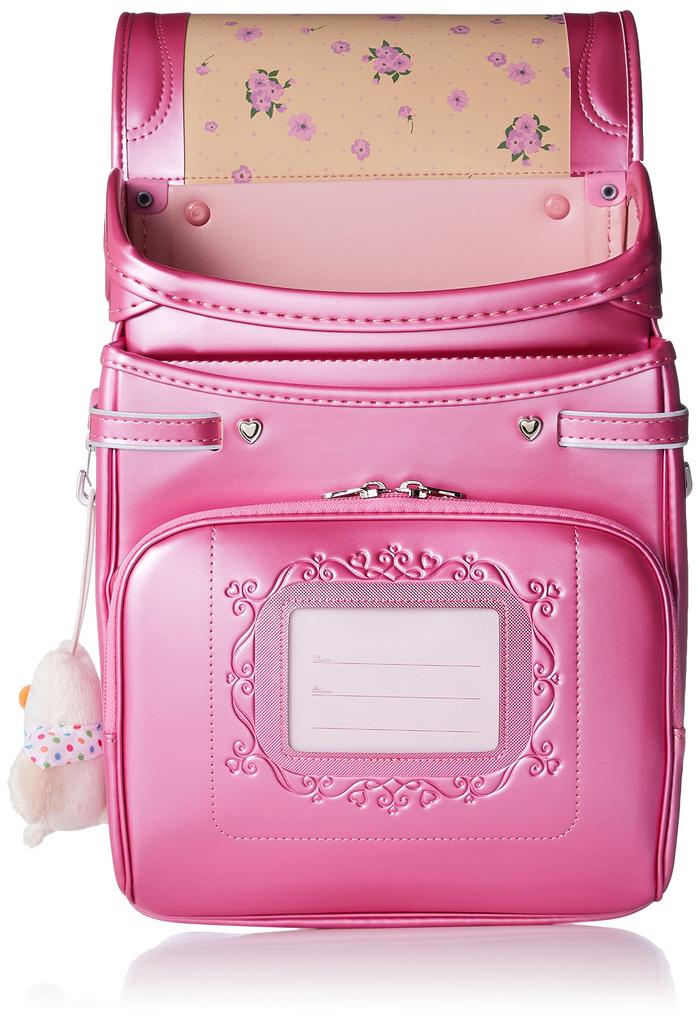 Fuwarii 2022 Fuwarii School Backpack for Crown Pearl A4 Size Dress-Up Girls, Set, Pink,