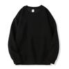2025 Winter Men's Pure Color Cotton Round Neck Hoodie - Trendy Couple Youth Pullover with Print