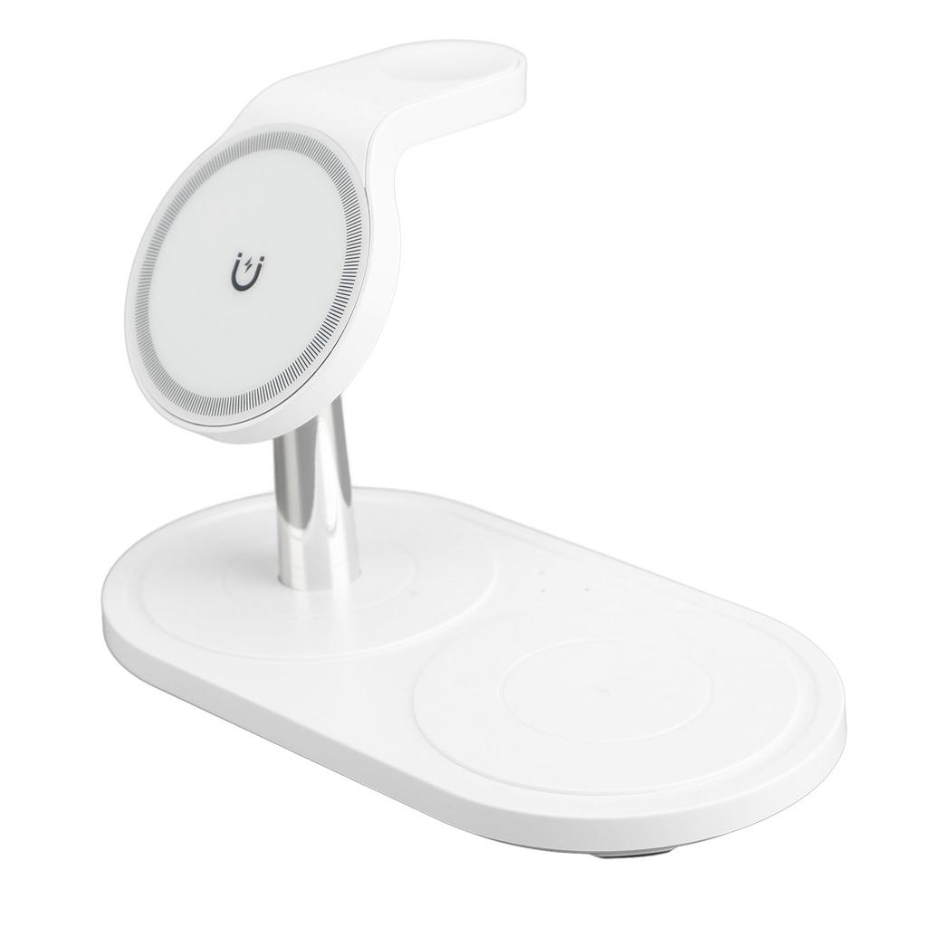 Station de Charge 3 en 1 pour Appareils Multiples Charge Rapide Angle Réglable Fixation Magnétique Station de Charge pour Montre