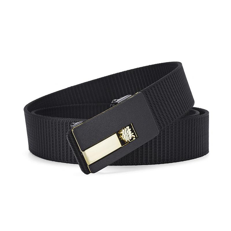 Zodiac Toothless Canvas Belt Simple Automatic Buckle Imitation Nylon Belt Casual Men'S Belt