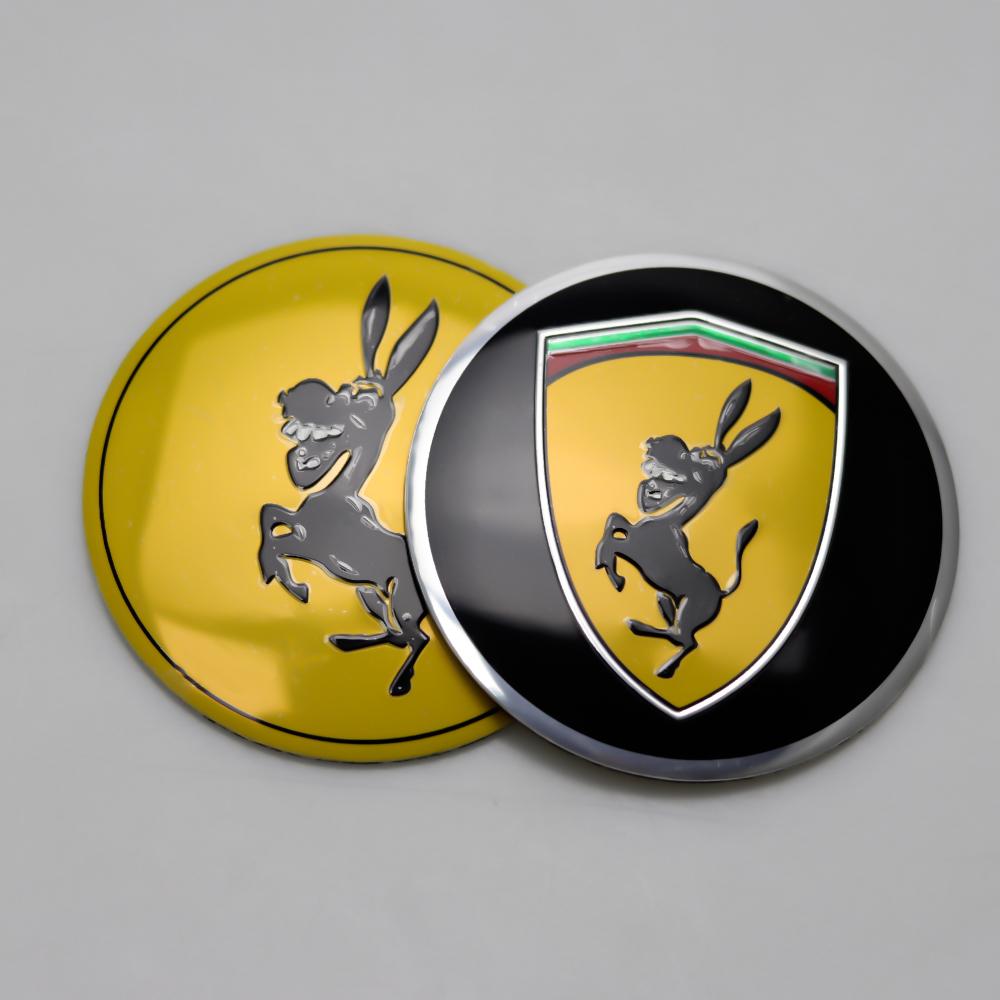 4Pcs/SET 56/60mm Car Wheel Center Hub Caps Emblem Sticker Cover For Ferrari 308 GT4 328 GTB GTS F355 360 Modena F430 458ltalia HS9