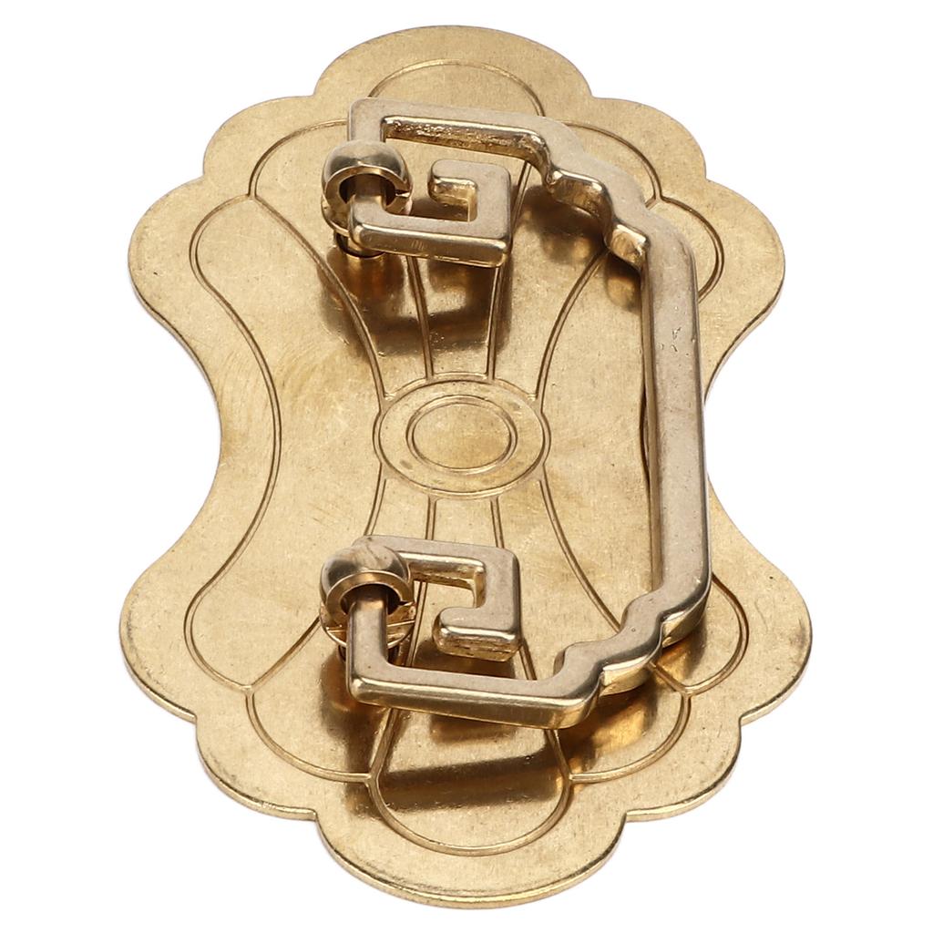 Antique Drawer Handle 12.8x7cm Wealth Blossoms Retro Chinese Style Brass Vintage Drawer Pulls with