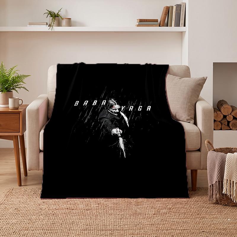 Baba yaga John wick Soft Warm Flannel Blankets Comfortable Blanket for Home Decoration Gifting