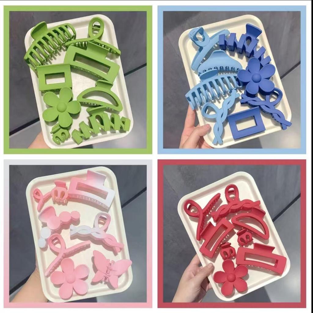 Colorful Claw Clip Set for Women - High-end Back of Head Hair Accessories