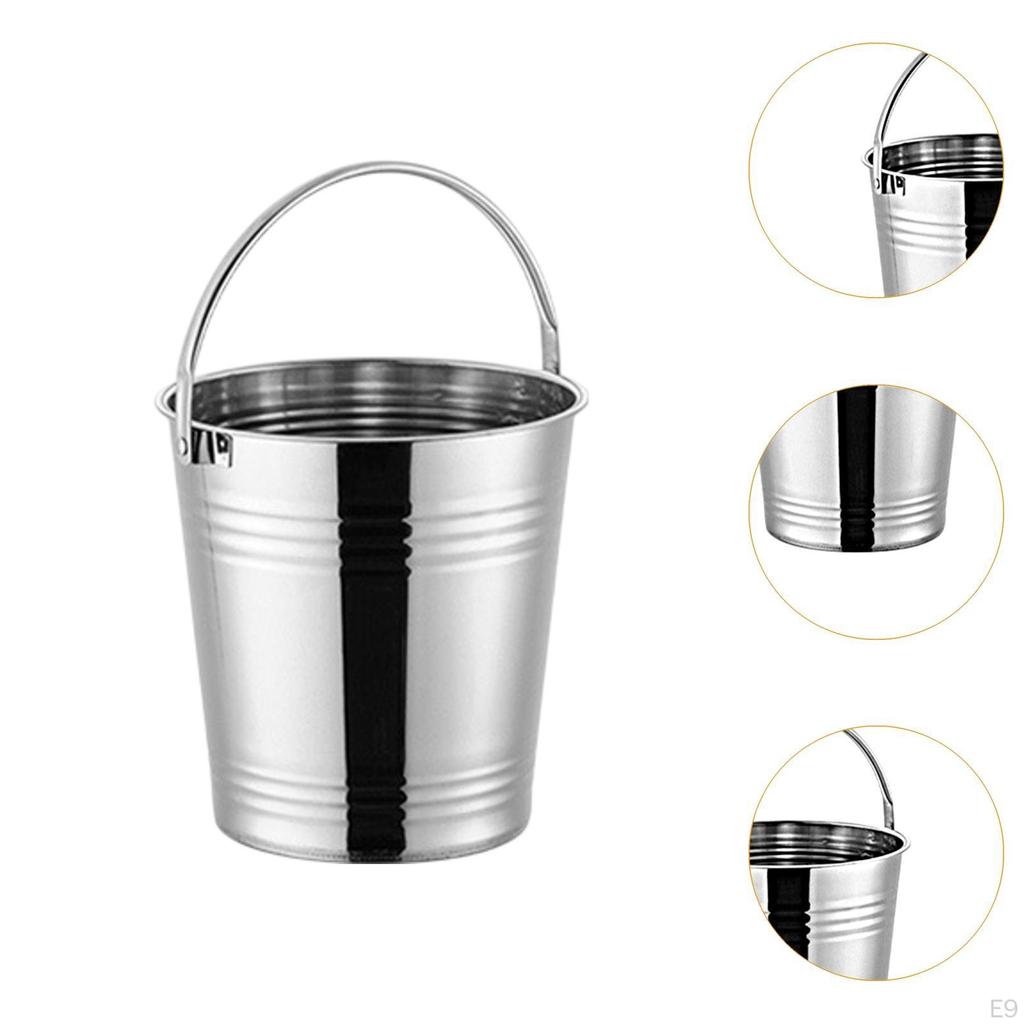 Eiseimer Tragbar Kühlend 1,7L Edelstahl Servieren Wein für