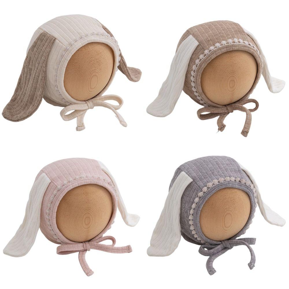 Long Ear Baby Ear Protection Hats Cute Infant Bonnet Hat Korean Baby Fetal Cap  Photography Props