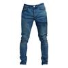 Men's Skinny Stretch Jeans Light Blue Fit Jean Men Slim Fit Button Straight Denim Trousers