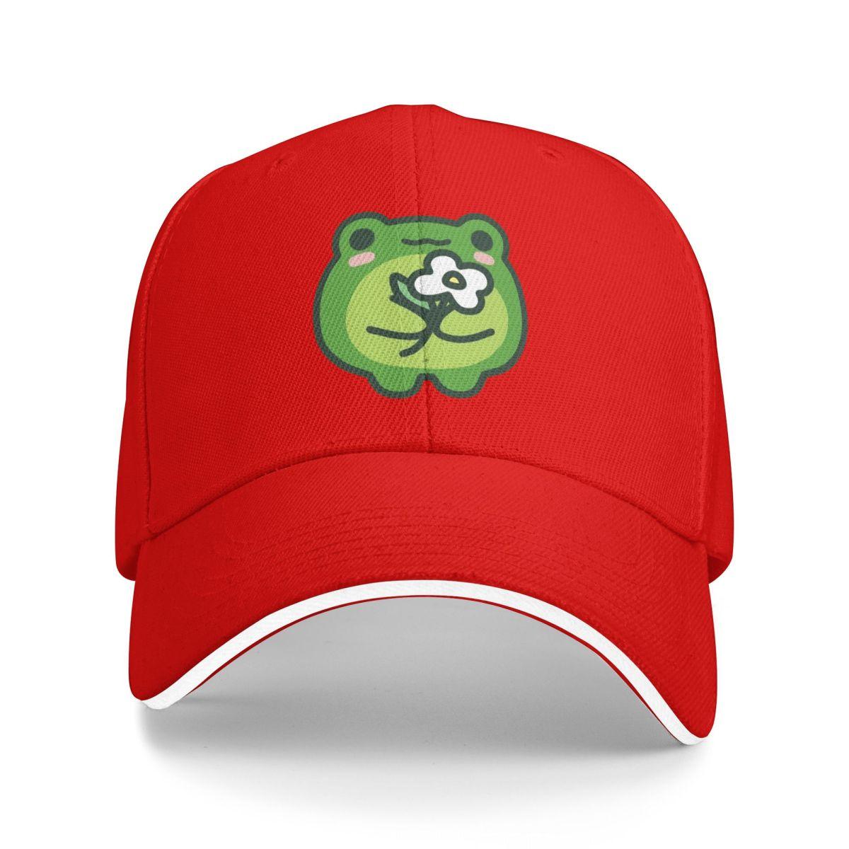 

Unisex Baseball Hats Cute Frog Take A Flower Outdoor Streetwear Summer Sports Baseball Caps Hip Hop Cap Casquette Hats One Size