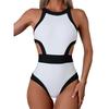 2025 Cut Out One Piece Swimsuit Women Swimwear Sports Monokini Bodysuit White Swim Suit Bathing Suit High Waist Beachwear Summer