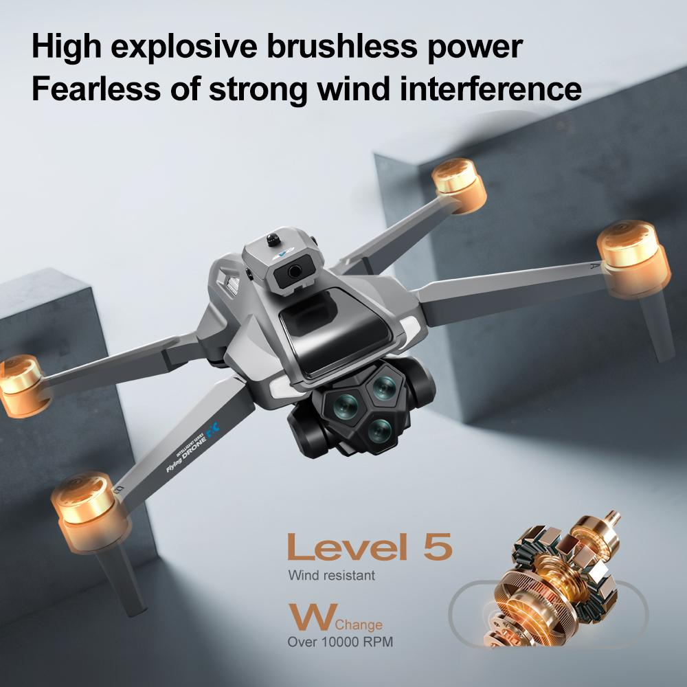 Nový M66 MAX Profesionálny Dron HD 3 Kamery Bezkefový 5G Vyhýbanie sa prekážkam Optické Polohovanie Prúdením Skladací Rc Kvadrokoptéra Displej Hračka Darček