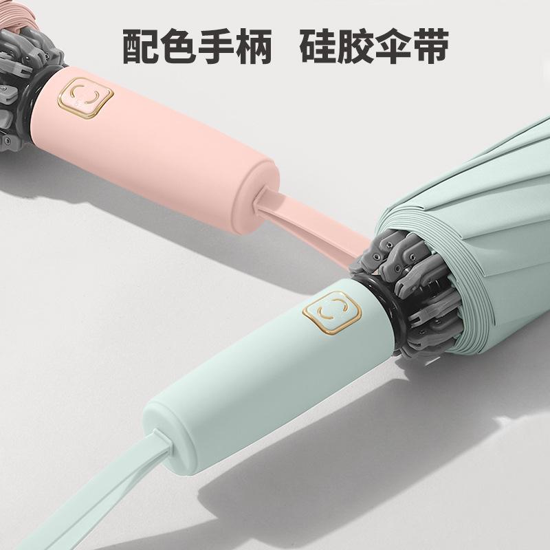 Cash popular automatic reverse umbrella silicone tape hemming 280t fabric umbrella umbrella