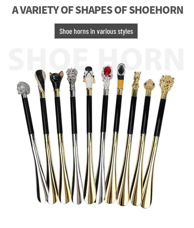 Maximilian Luxury Shoehorn with Metal and Wood Handle for Home or Hotel Use