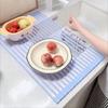 Silicone Silicone Over Sink Dish Drainer Roll Up Drain Basket Drain Grille  Kitchen Sink