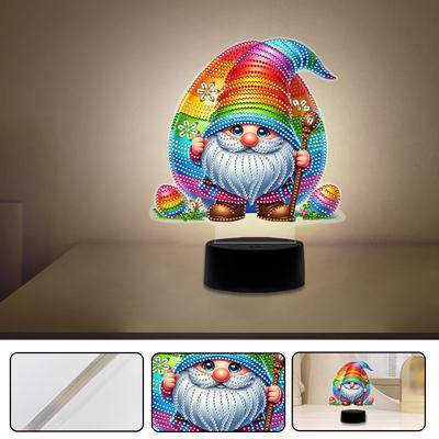 Akrylové kvetinové vajíčko Diamond Art Svetelné ozdoby Obojstranná 5D DIY diamantová lampa Kamienky Nočná lampa 2025 Veľkonočný kreatívny darček