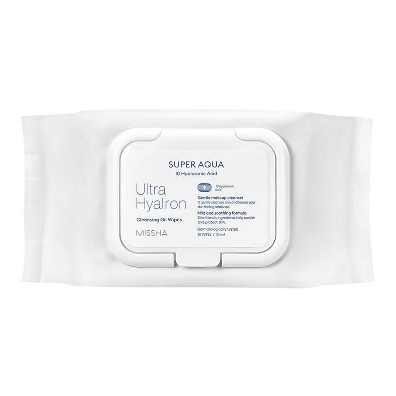 Missha Super Aqua Ultra Hyaluron Cleansing Oil Tissue, 30 sheets, 1 piece