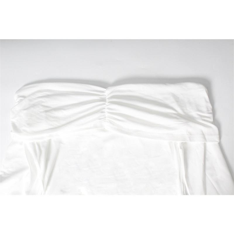 Γυναικείο Fanny Pack Hip πλισέ με μακριά μανίκια έξω από τους ώμους Σέξι φόρεμα για δείπνο με ιδιοσυγκρασία