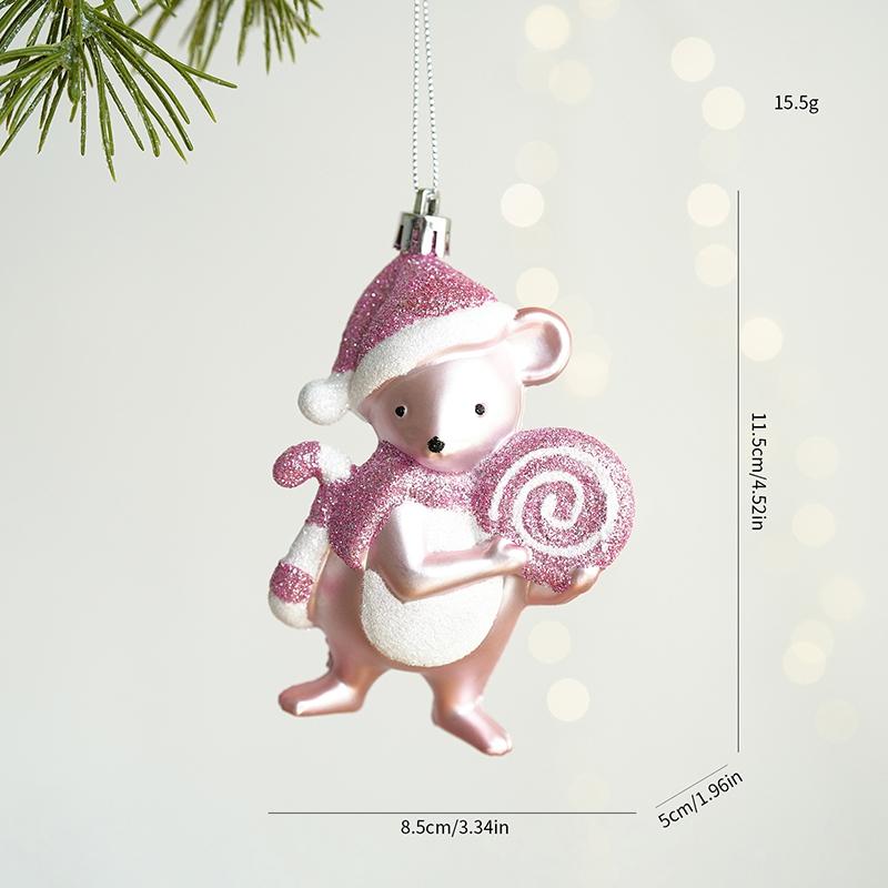 Horse Hanging Pendent For Christmas Tree Decorations Cartoon Animal Bear Ornaments Xmas Keychain Navidad New Year Decor